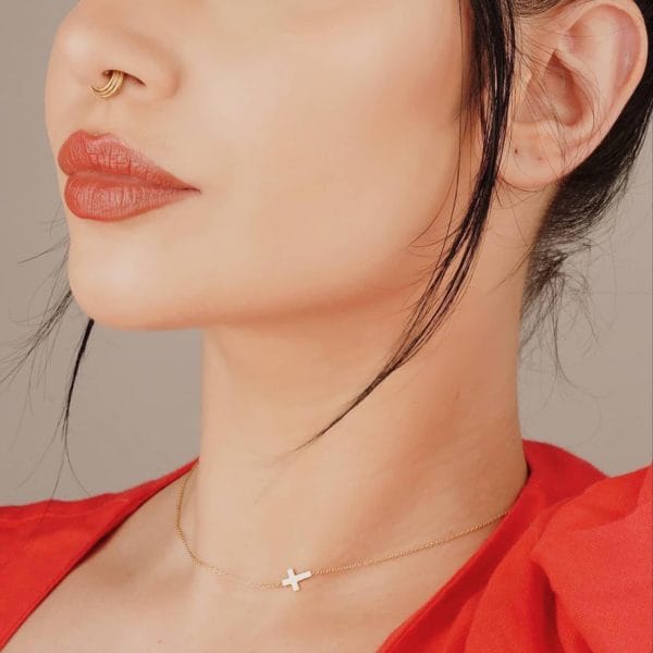 Lanț cruce pe mijloc Bijuterii Maria's Ladybugs