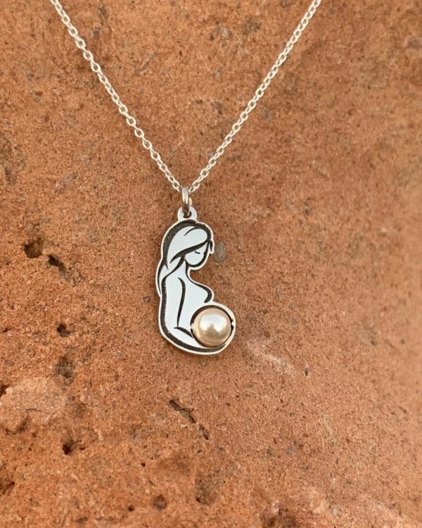 Lanț mămică Perlă în Burtică Bijuterii Maria's Ladybugs