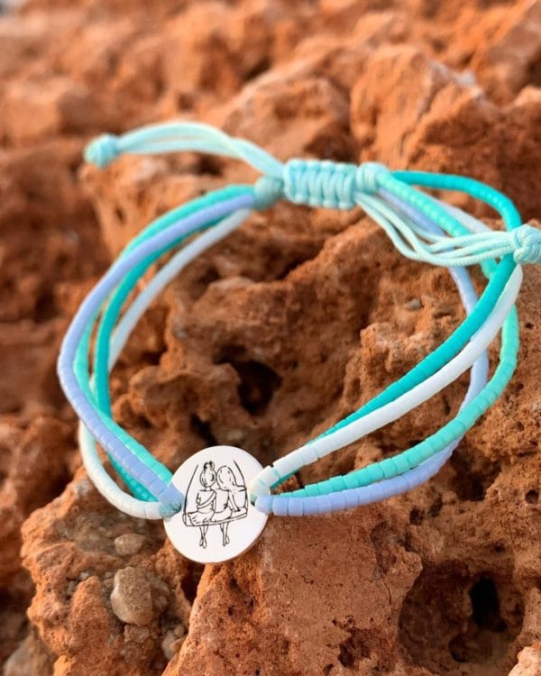 Brățară bănuț și 4 fire mărgeluțe Bijuterii Maria's Ladybugs