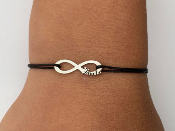 Bratara infinit gravat familie www.mariasladybugs.ro